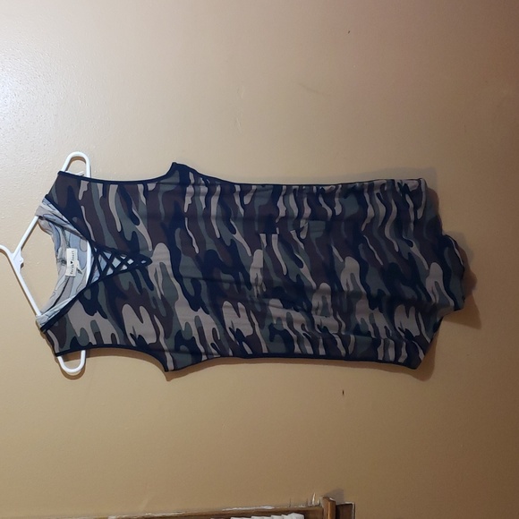 NWOT Derek Heart Camouflage Dress - Picture 1 of 8